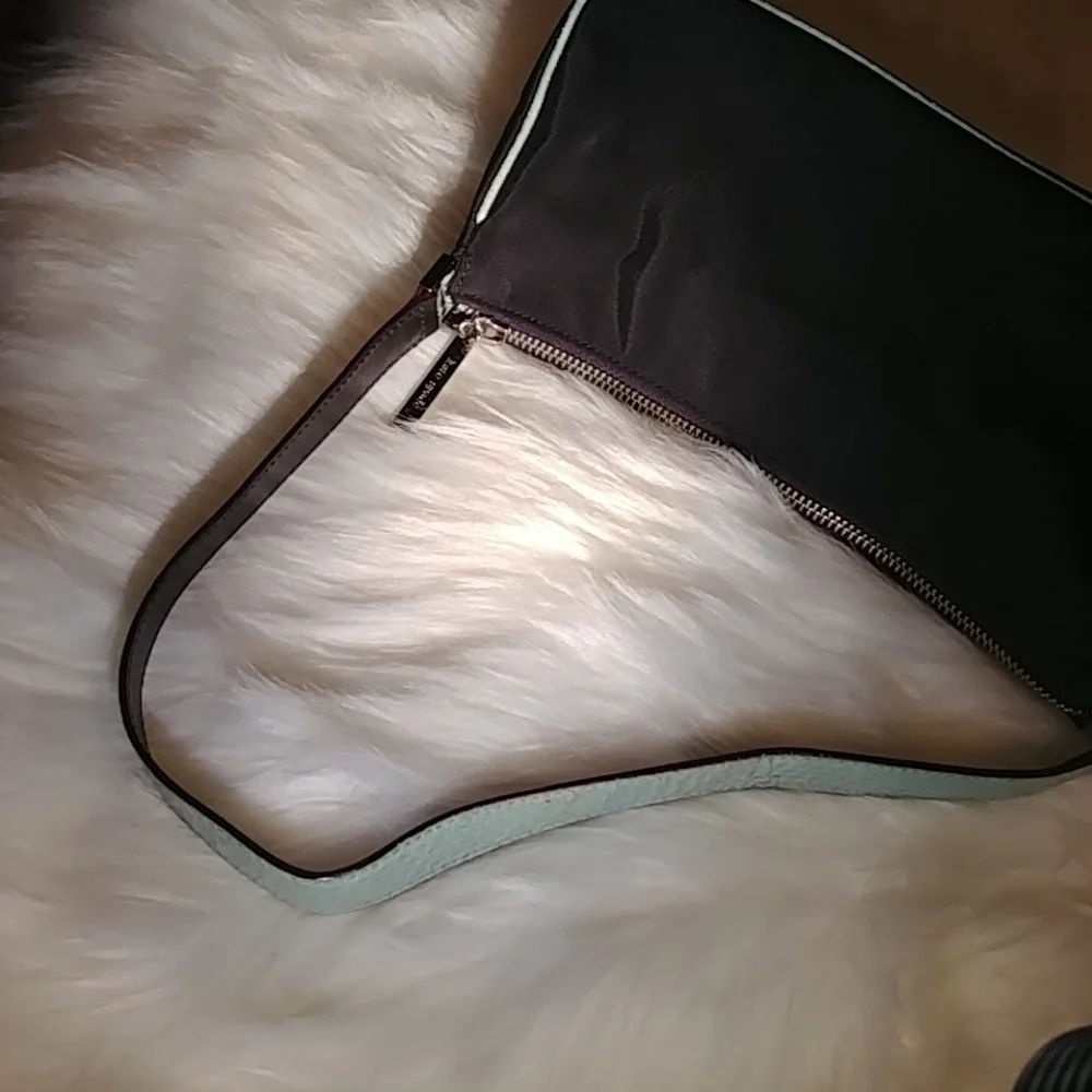 Vintage Spade Black Nylon Small Shoulder Bag